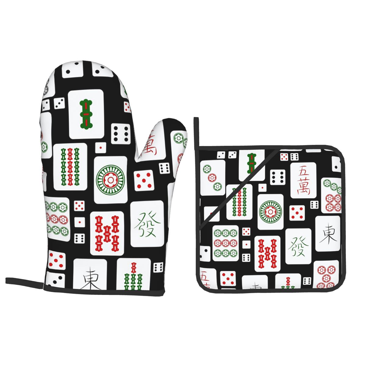 Kitchen Baking Game - Mahjong Tegels Spel Dobbelstenen Ovenwanten en