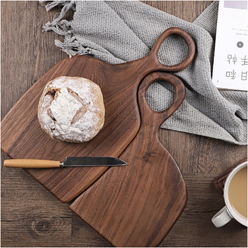 Kitchen Baking Tray - Zwarte Walnoot Stevige Snijplanken Houten Dienblad