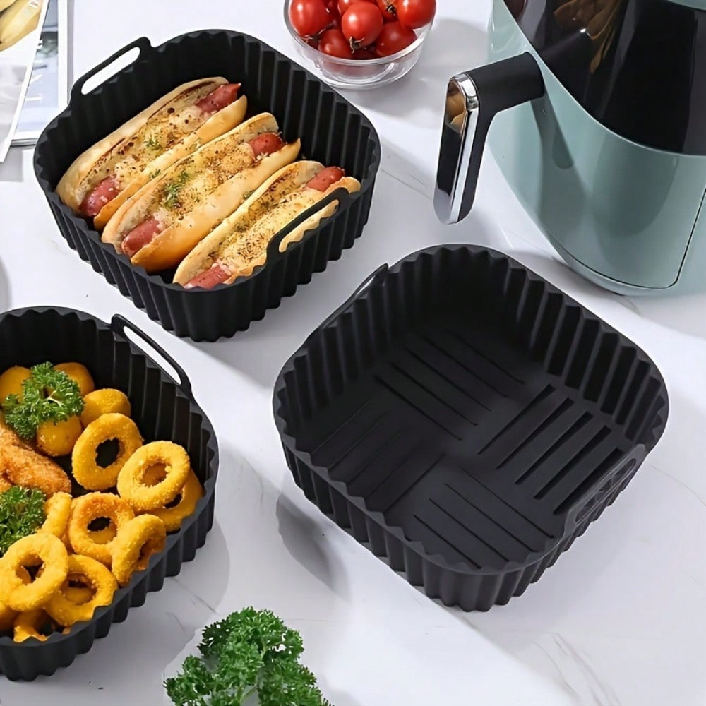 Kitchen Baking Tray - 1 stuks herbruikbare siliconen airfryer voering,