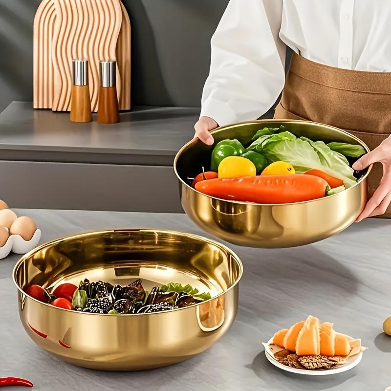 Commercial Kitchen For Baking - Nieuwe roestvrijstalen mengkom met deksel, robuust,