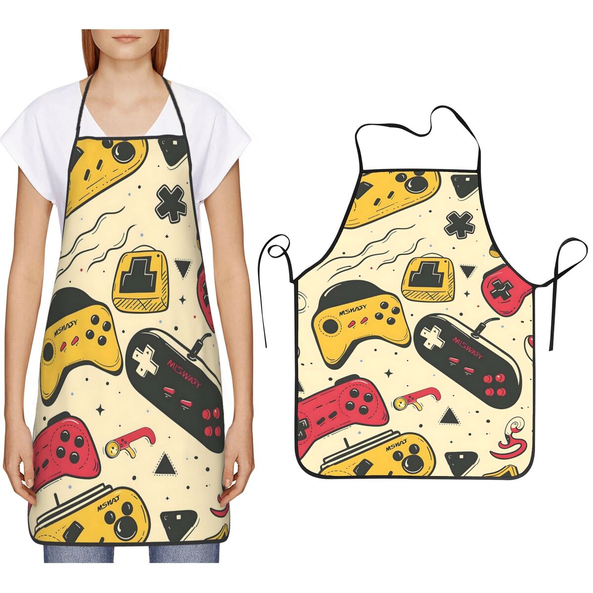 Kitchen Baking Game - Gamer Controller Videogame Vintage Schorten Chef