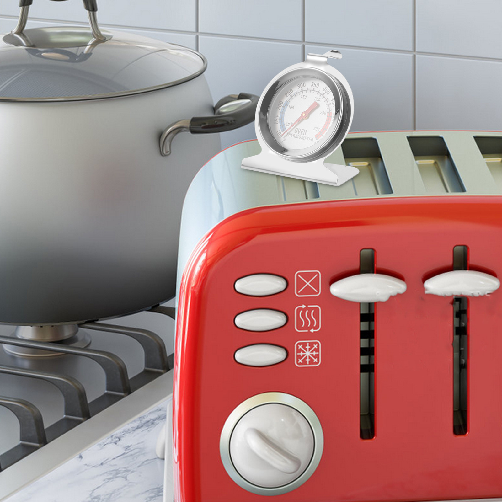 Kitchen Baking Oven - 2 stuks roestvrijstalen oventhermometer, multifunctionele kookthermometer