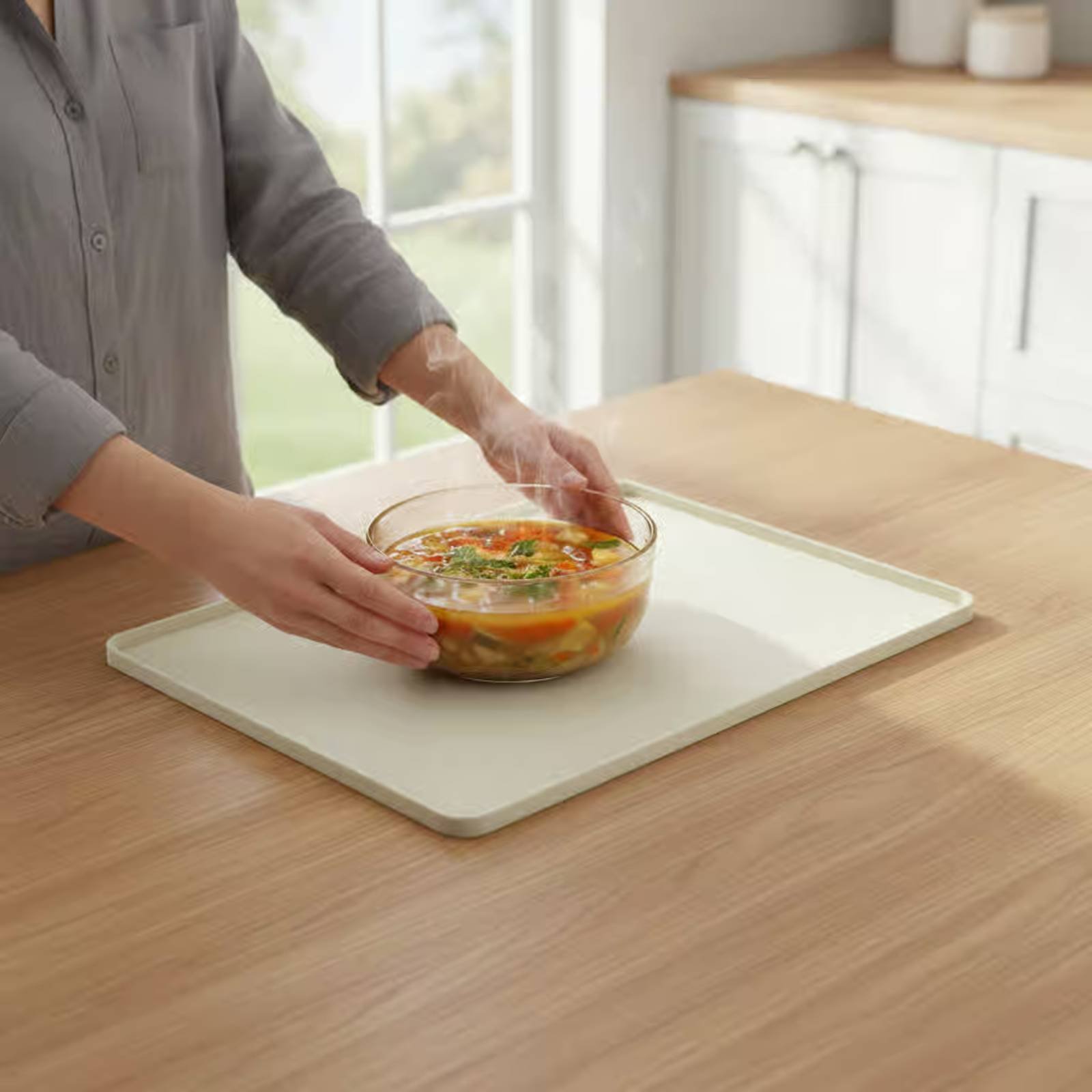 Kitchen Baking Tray - Siliconen magnetronmat Flexibele magnetronbeschermer Siliconen apparatenbakje