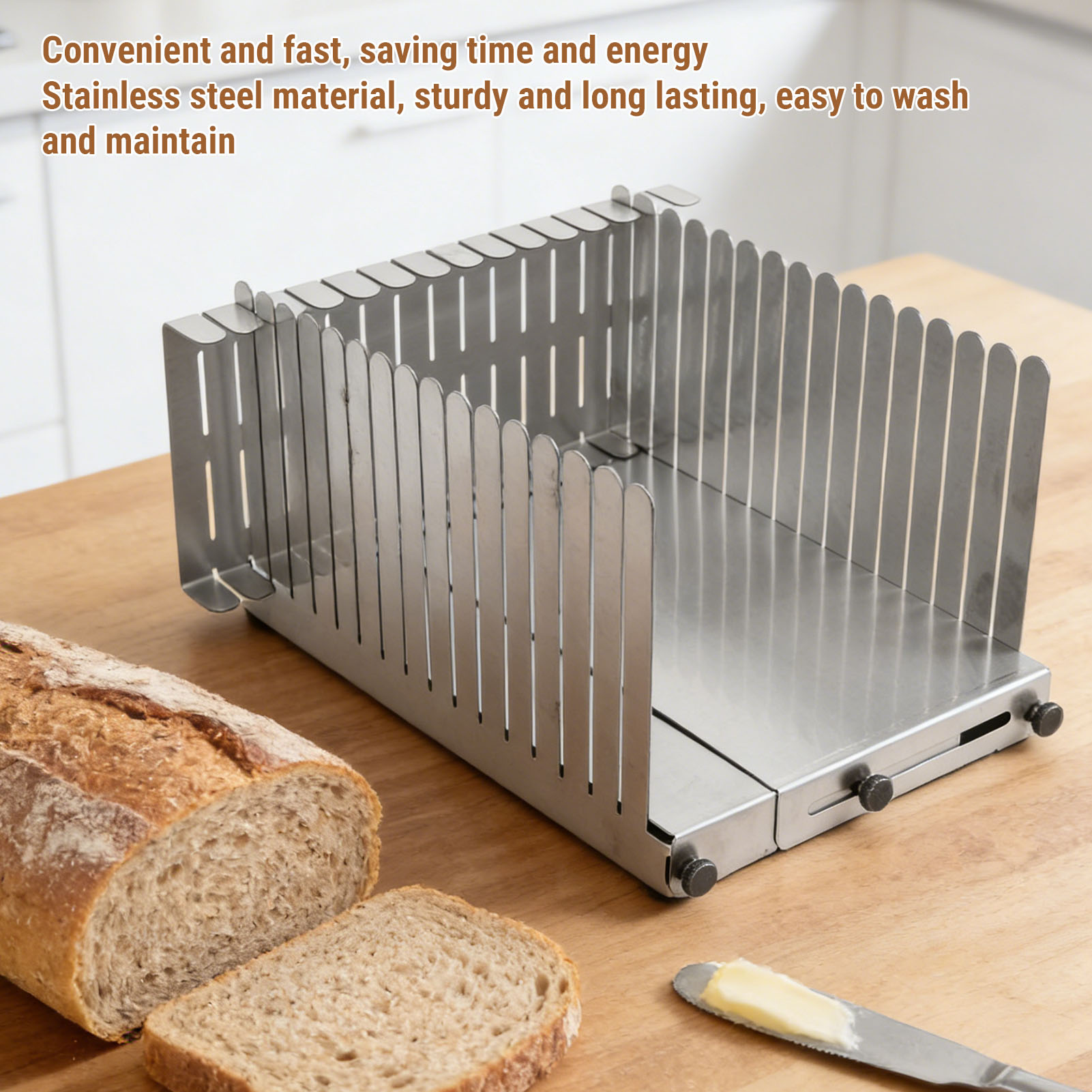 Broodsnijgids van roestvrij st - Commercial Kitchen For Baking recensie en prijs