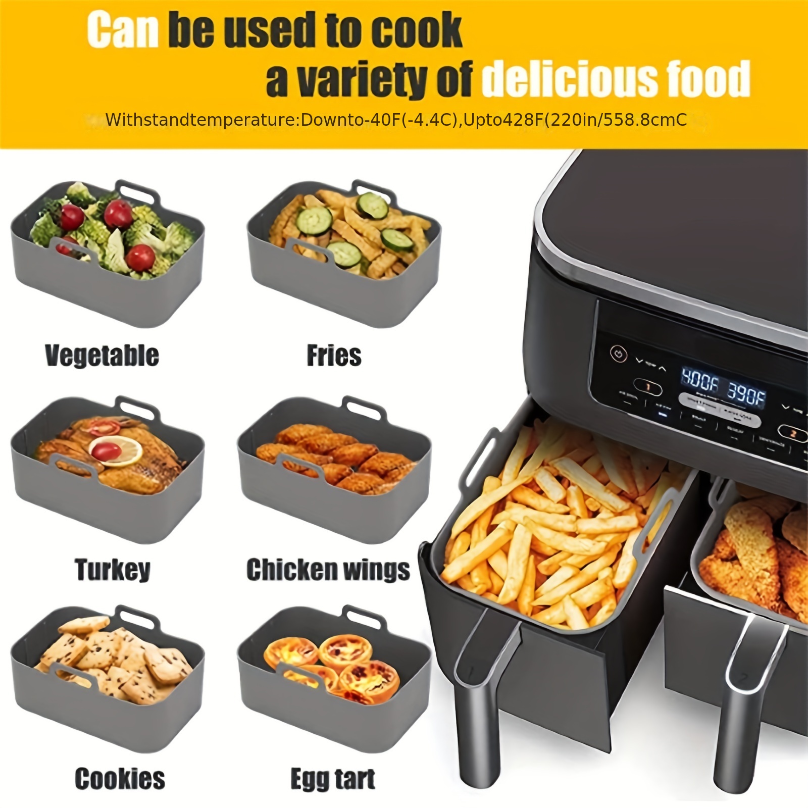 1/2 Stuks Lucht Friteuse Silic - Kitchen Baking Tray recensie en prijs