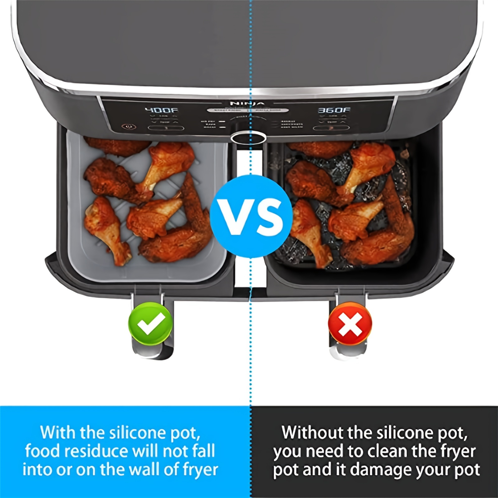 1/2 Stuks Lucht Friteuse Silic - Kitchen Baking Tray recensie en prijs