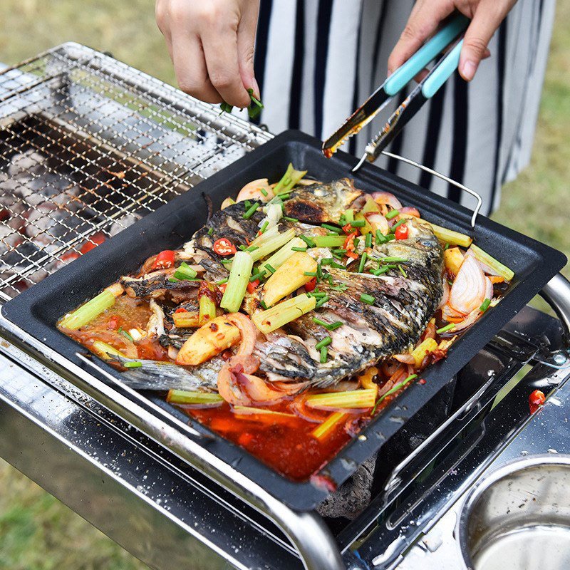 Buiten dikke vierkante grillpa - Kitchen Baking Containers recensie en prijs