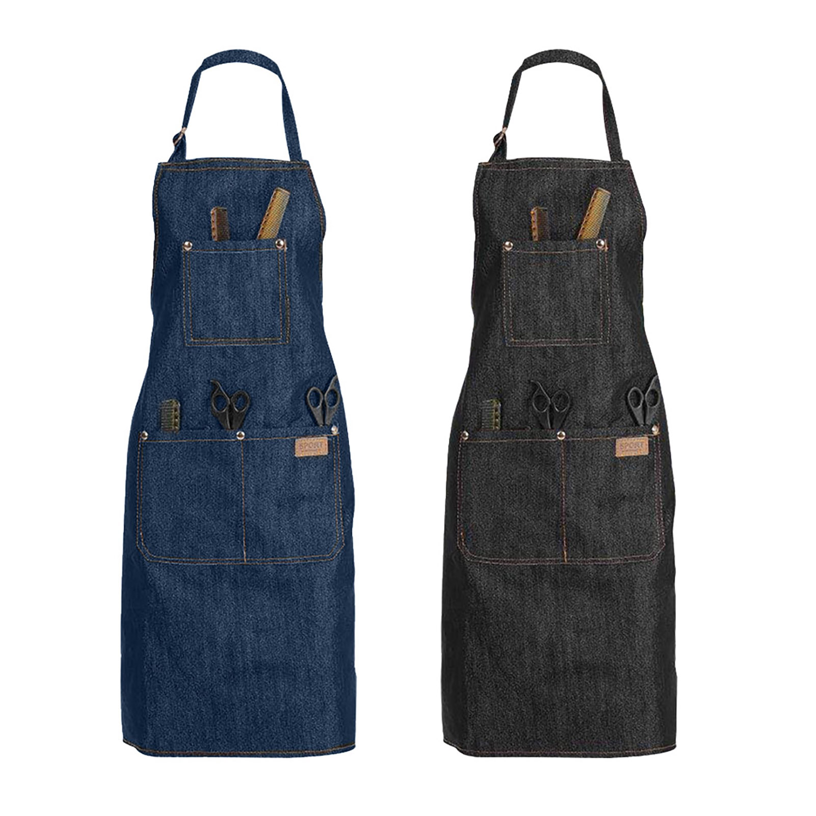 Denim schort Salon werkkleding - Kitchen Baking Unit recensie en prijs