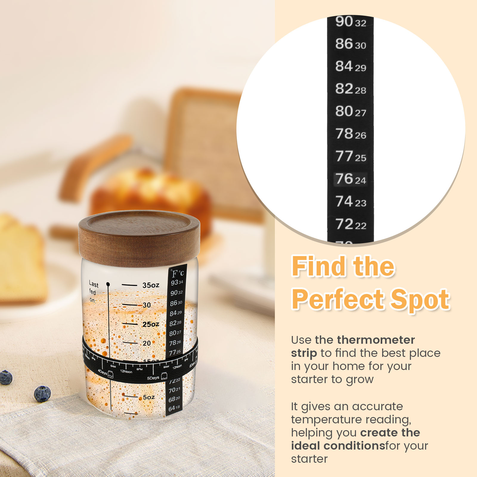 Zuurdesem Starterpot Kit 1000M - Kitchen Baking Containers recensie en prijs